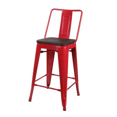 Red 24x22 Counter Stool K725