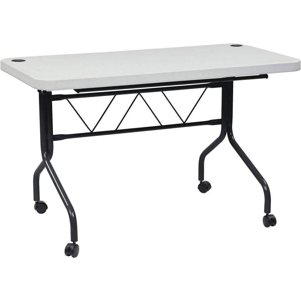 Resin Multi Purpose Flip Table with Locking Casters D245667