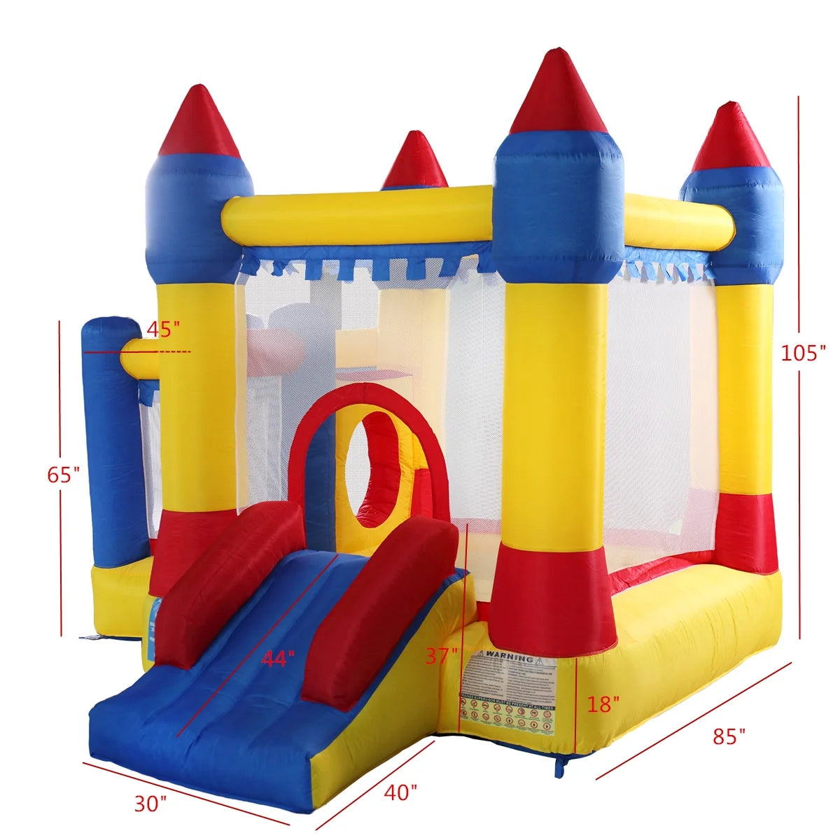 Inflatable Bounce House with Carry Bag and Repair Kit J403901