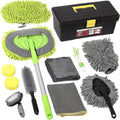 12 Pcs Car Wash Kit with Microfiber Towels and Storage Box B43362