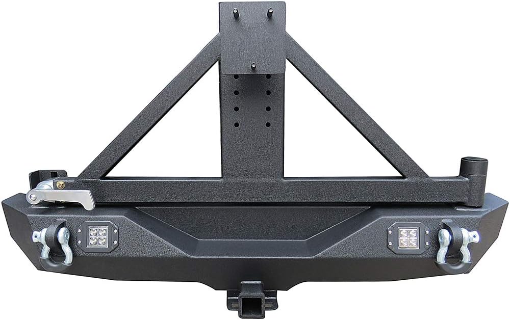 Texture Black Rear Bumper with Tire Carrier for JEEP Wrangler JK X513797