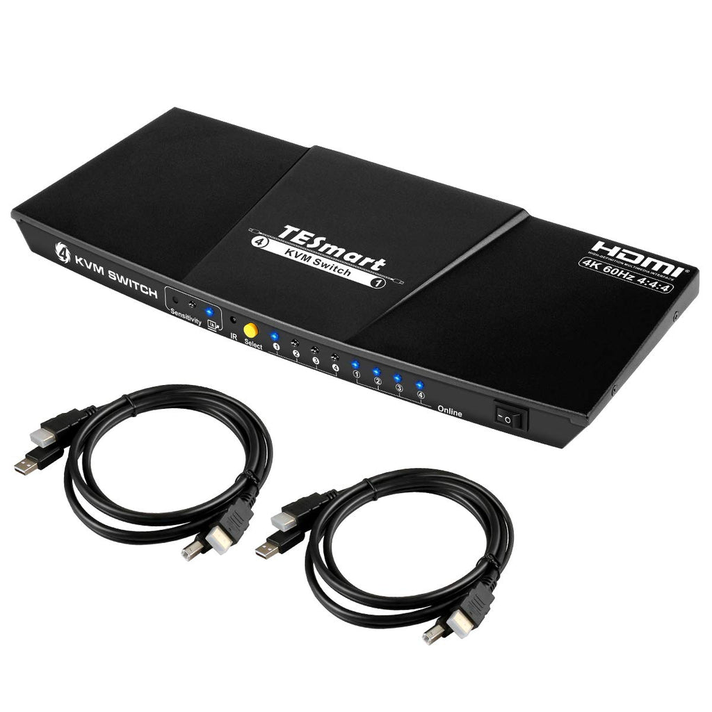4-Port HDMI KVM Switch with 2 Pcs 5ft KVM Cables N284840