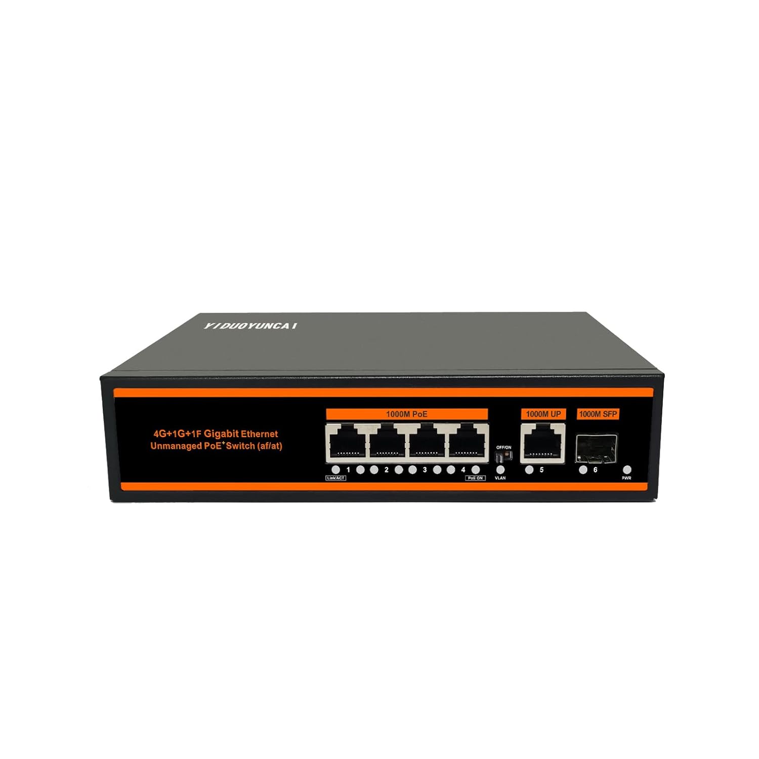 10 Ports Ethernet PoE Switch, 8 PoE Ports + 2 Uplink Ports, 150W, Metal Fanless, Unmanaged, Pack of 2 Q39882