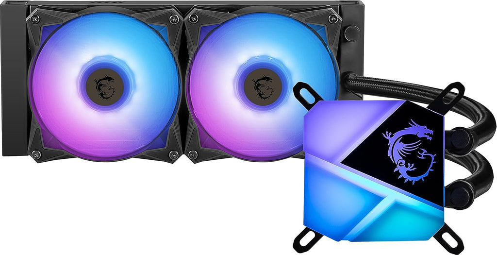 240mm Radiator CPU Liquid Cooler with Dual 120mm aRGB PWM Fans W514874