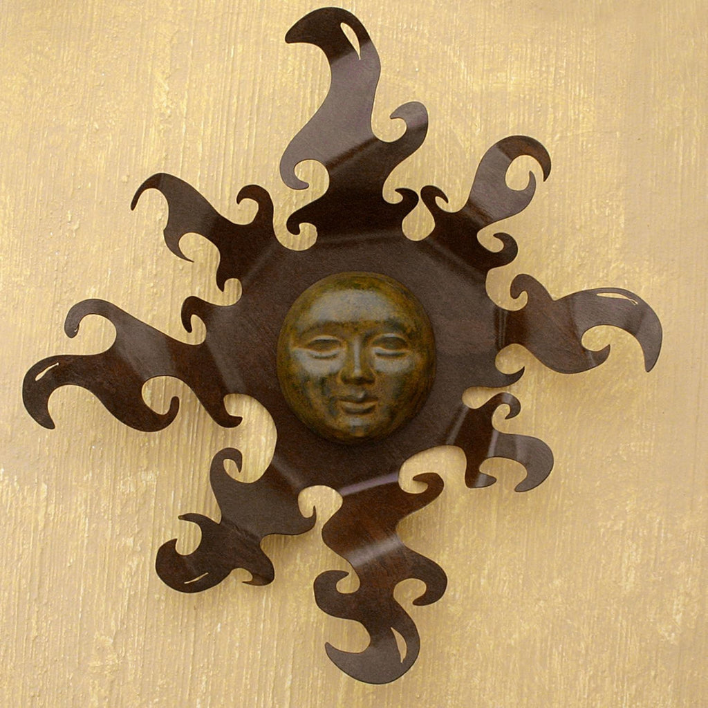 Large Painted Steel and Ceramic Wall Art K25096