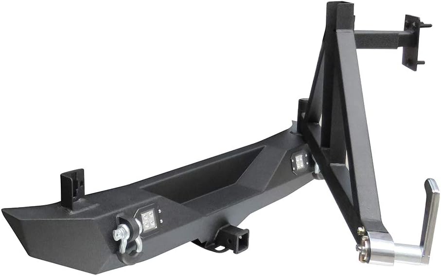 Texture Black Rear Bumper with Tire Carrier for JEEP Wrangler JK X513797
