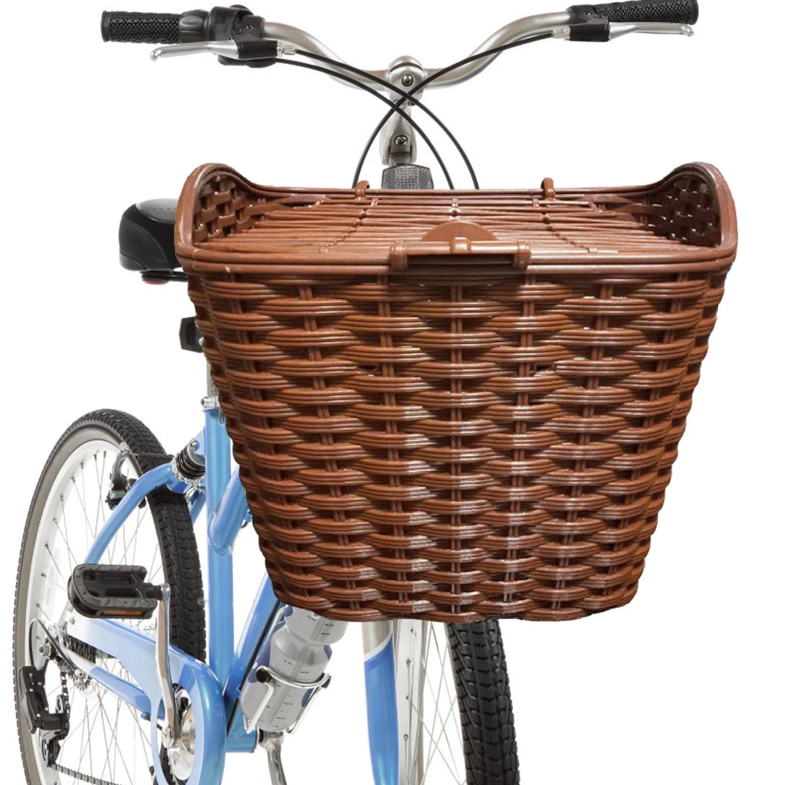 Woven Bike Basket with Lid Y8022