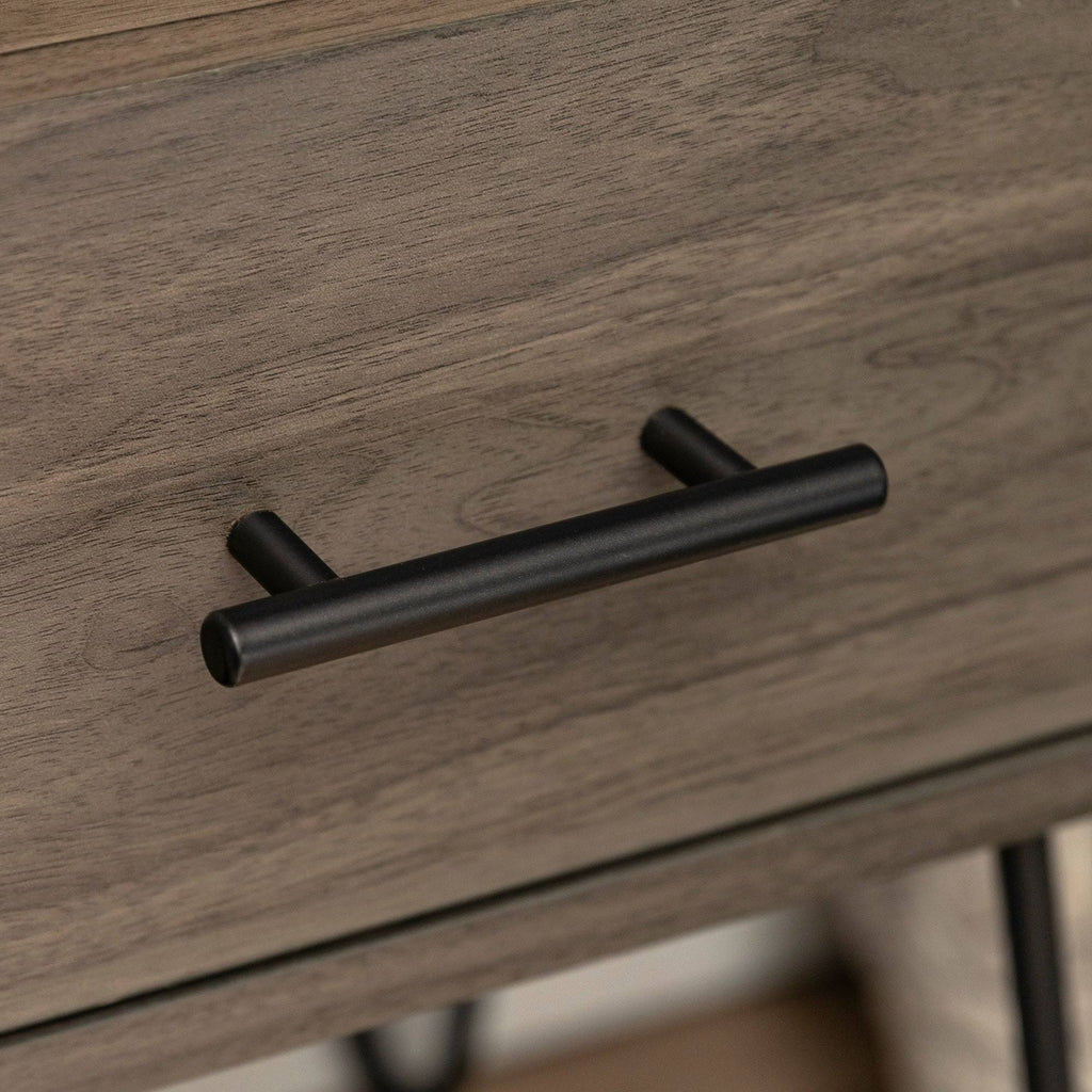 18-inch 1-Drawer Hairpin Side Table - Slate Grey Q517428