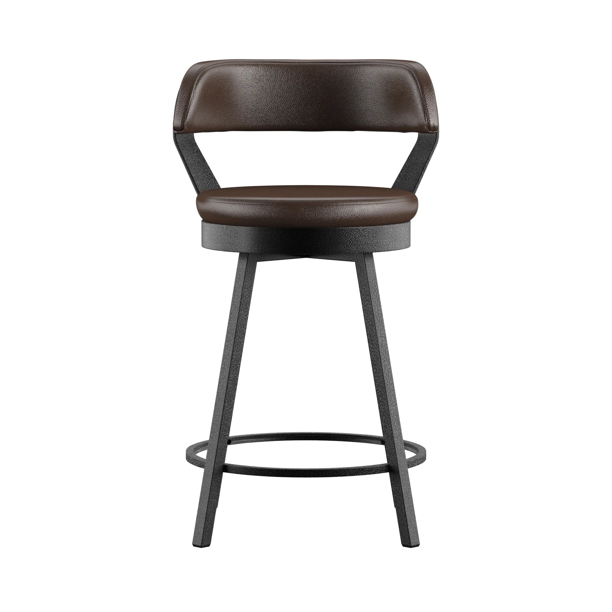 Brown Swivel Bar Stool, Set of 2 K479101