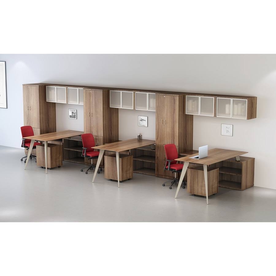 Walnut File Storage Cabinet Credenza I9837