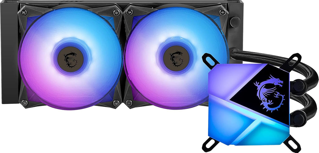 240mm Radiator CPU Liquid Cooler with Dual 120mm aRGB PWM Fans W514874