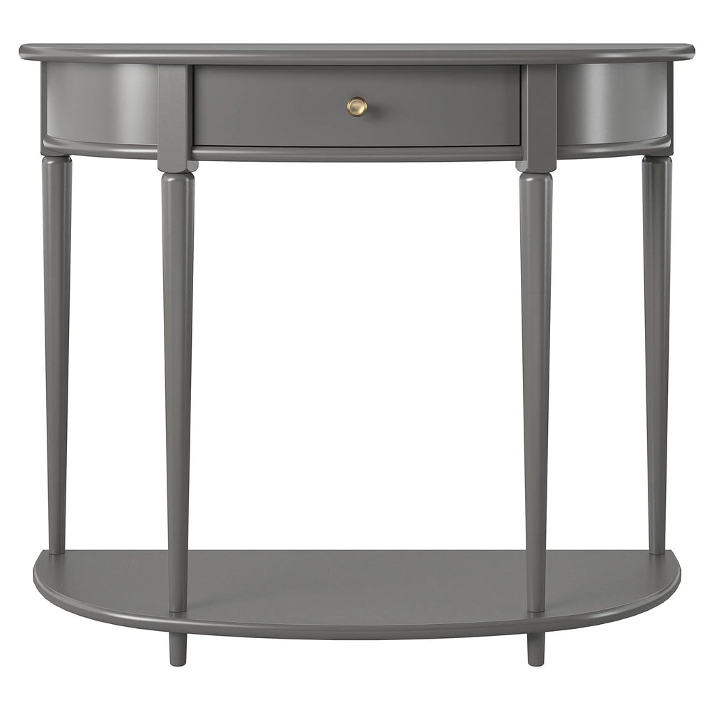 Gray Half-Moon Console Table I506