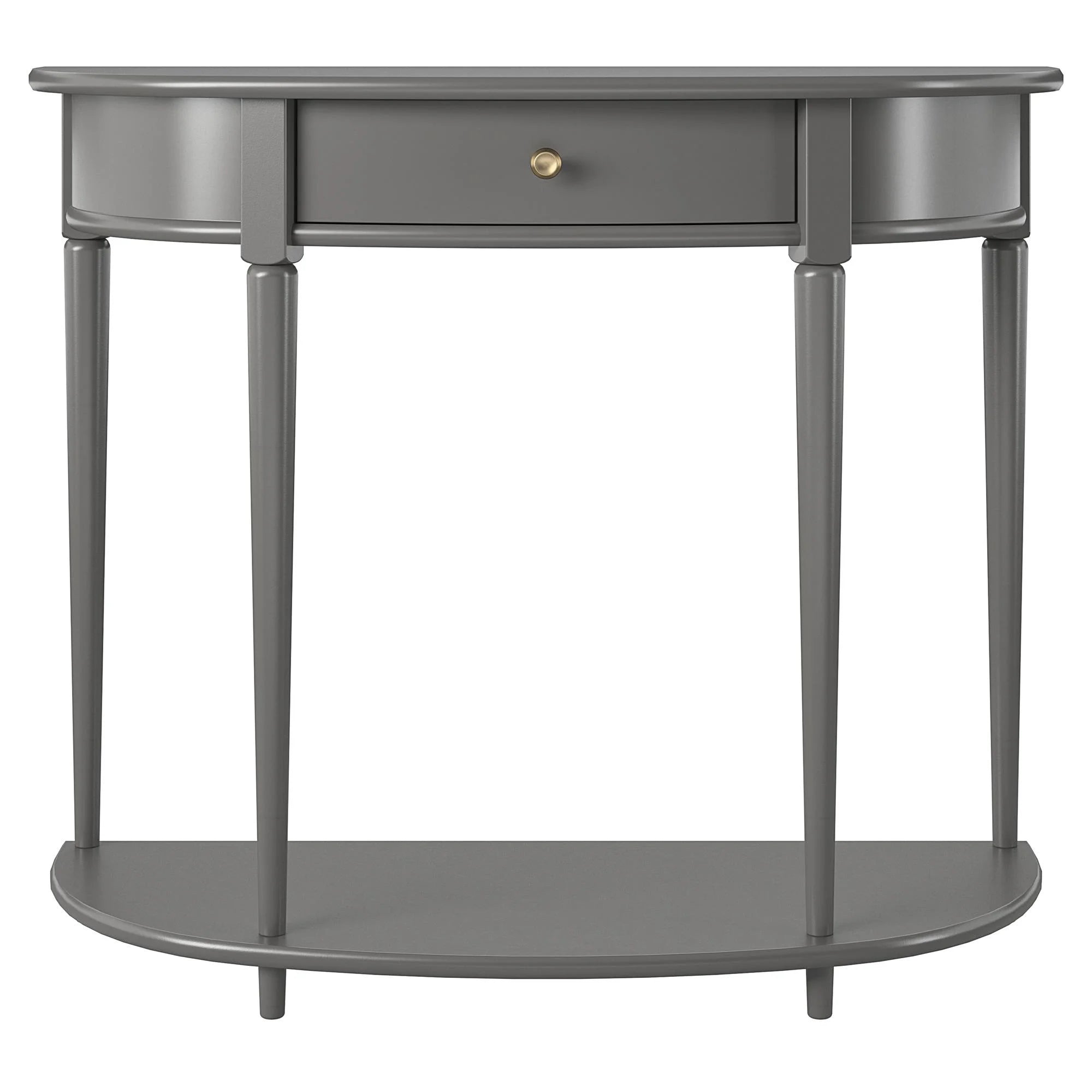 Gray Half-Moon Console Table I506