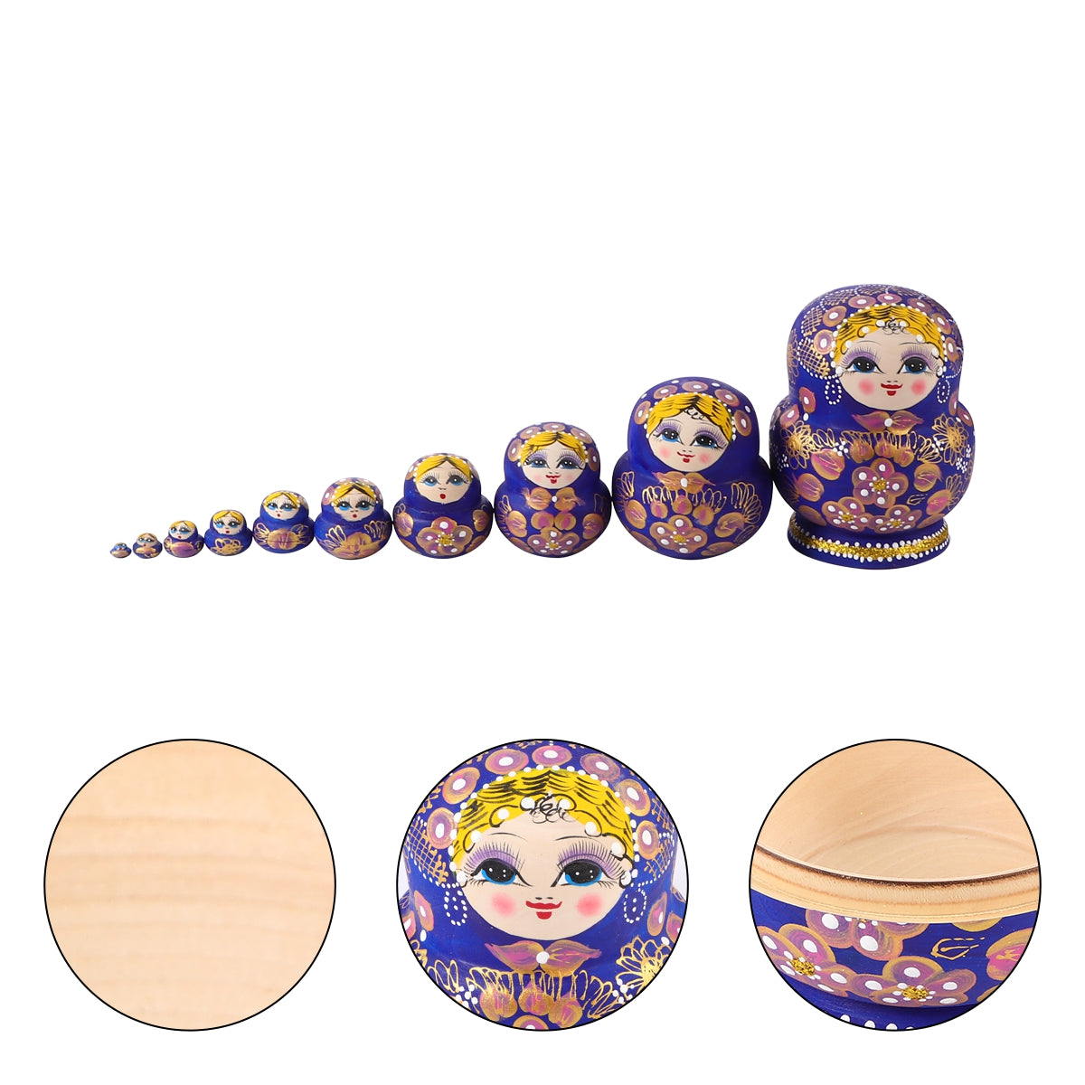 10Pcs Matryoshka Doll Nesting Doll Toy W70980