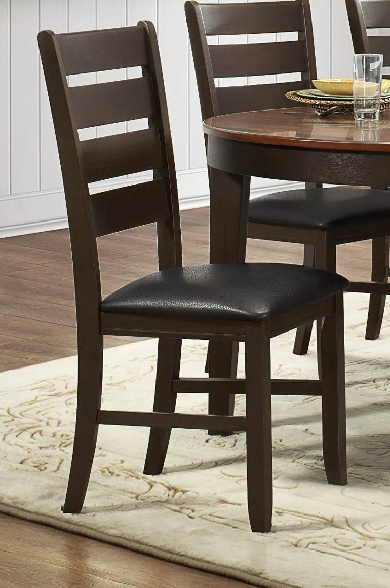 Dark Brown Side Chair Set of 2 Z36609