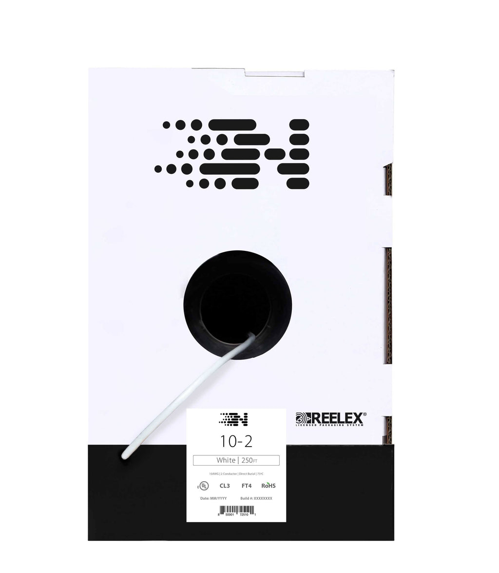 10/2 Speaker Wire CL3 OFC 250ft White P593