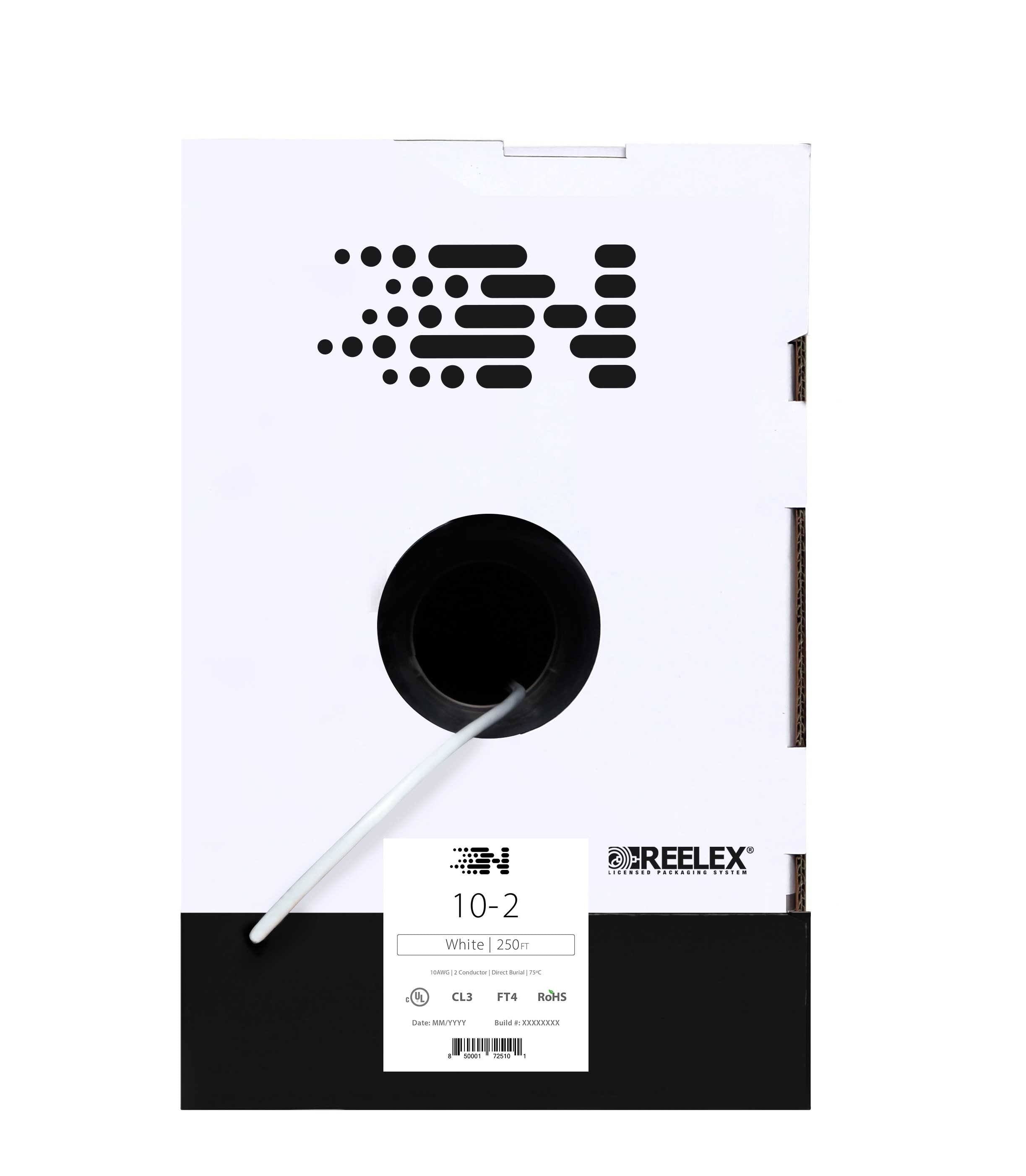 10/2 Speaker Wire CL3 OFC 250ft White P593