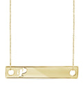 14K Gold Over Silver Bar Necklace T276047