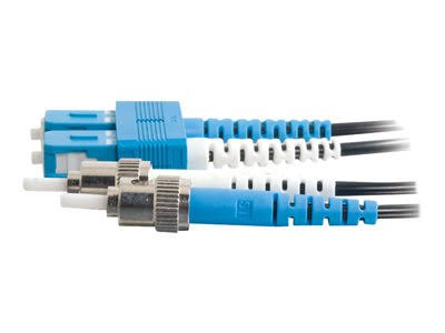 10m SC-ST 9/125 OS1 Duplex Single-mode Fiber Optic Cable Black P170