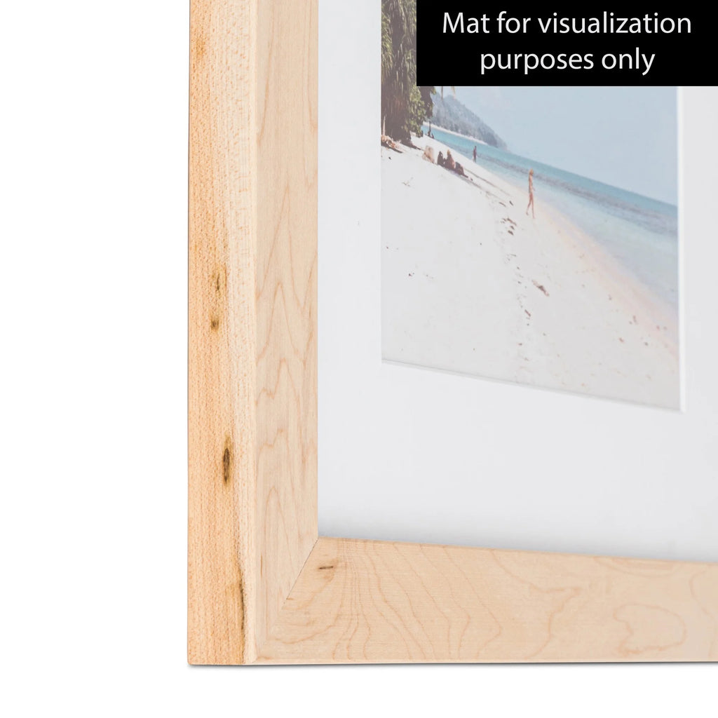 16x20 Inch Hard Maple Picture Frame with Plexi Glass L860
