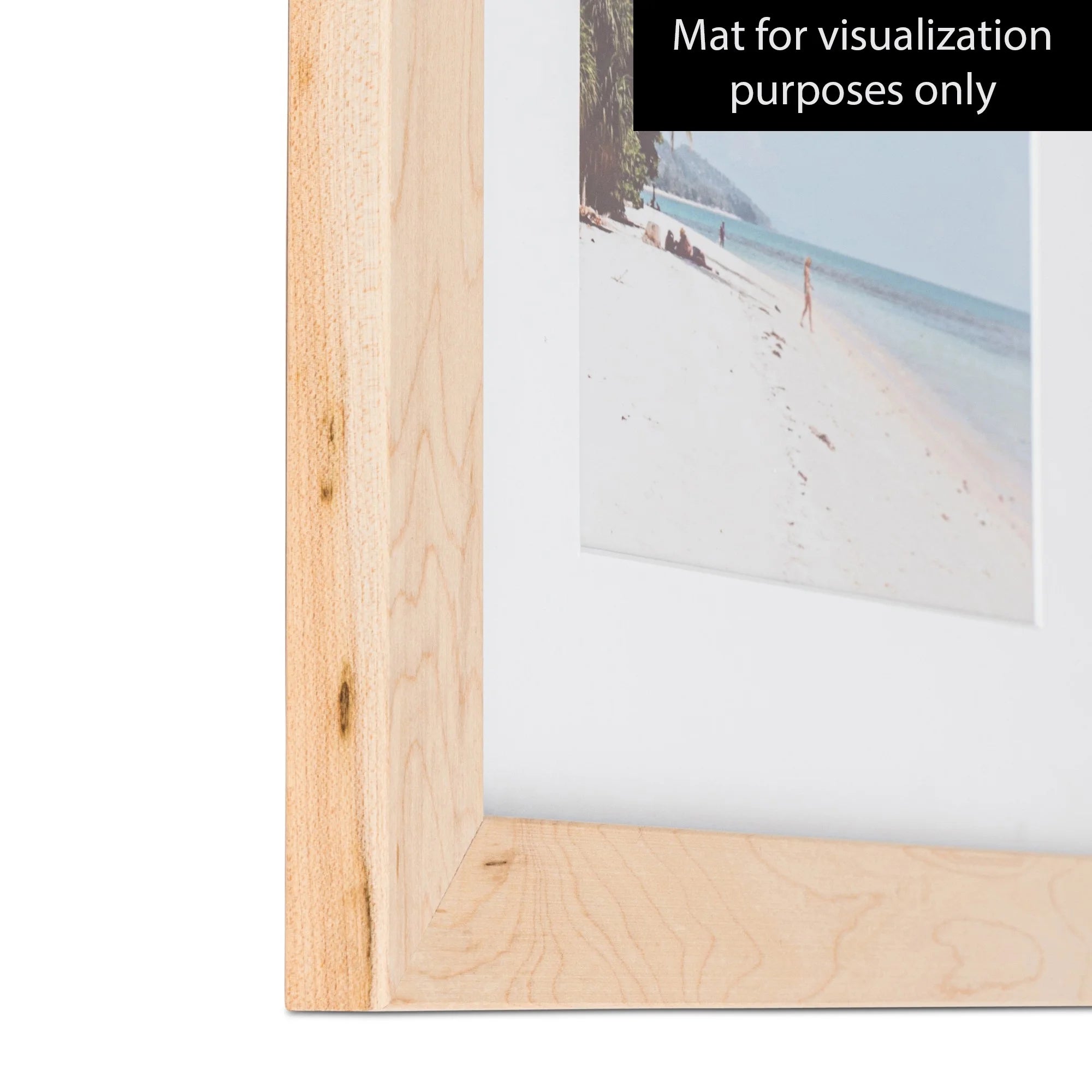 16x20 Inch Hard Maple Picture Frame with Plexi Glass L860