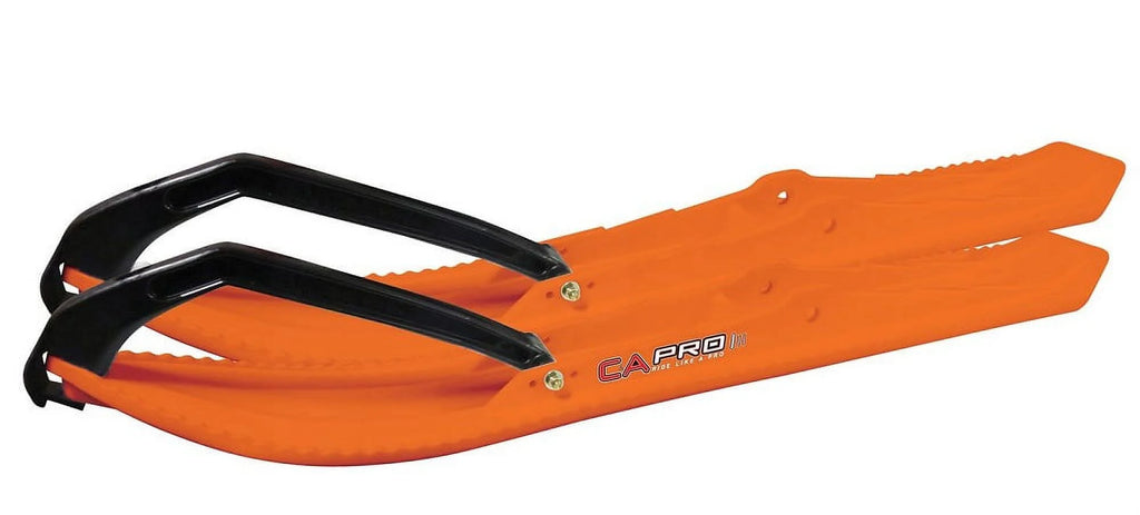 Orange Snowmobile Skis with 4" Round Bars Complete Kit V869908