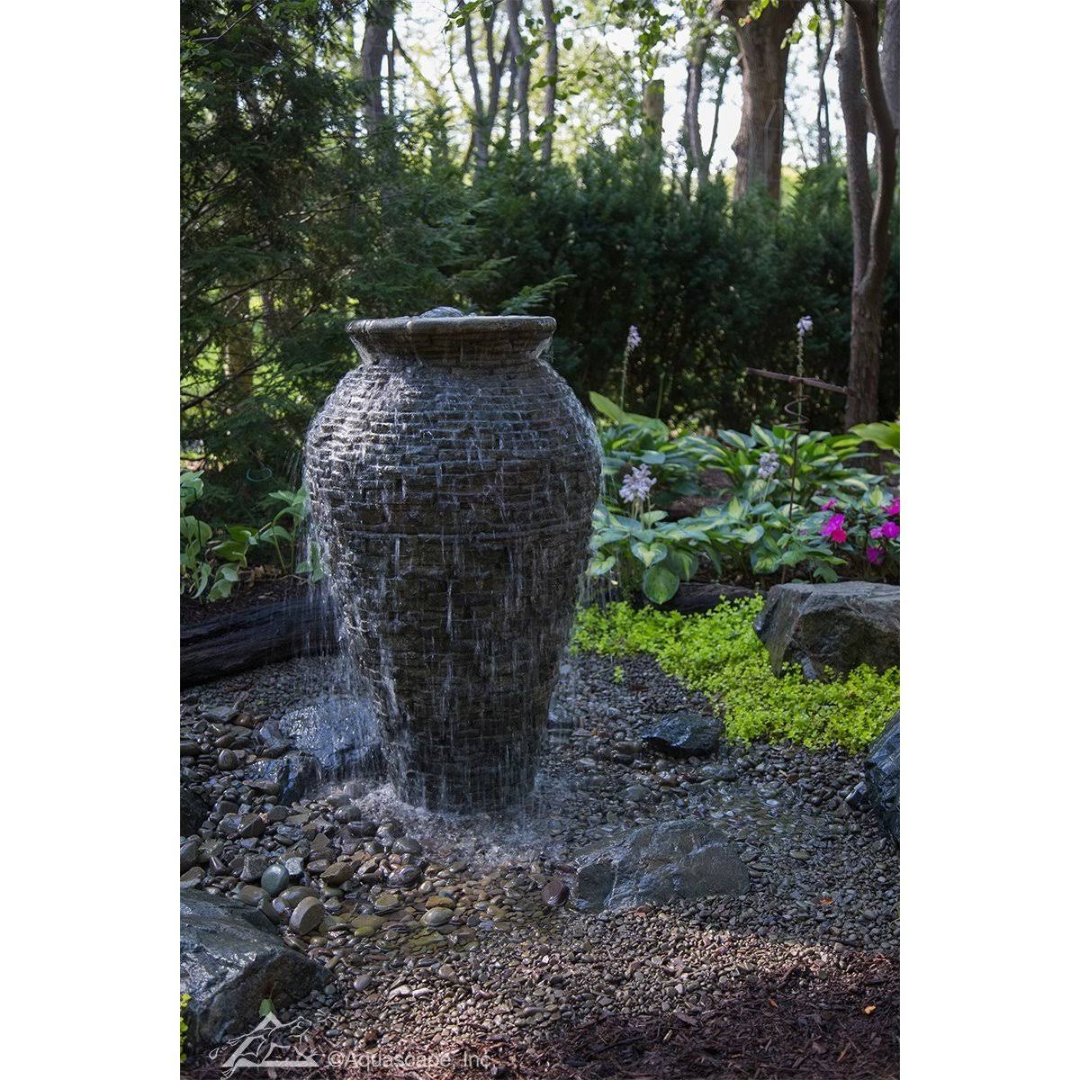 Large Stacked Slate Urn C3936