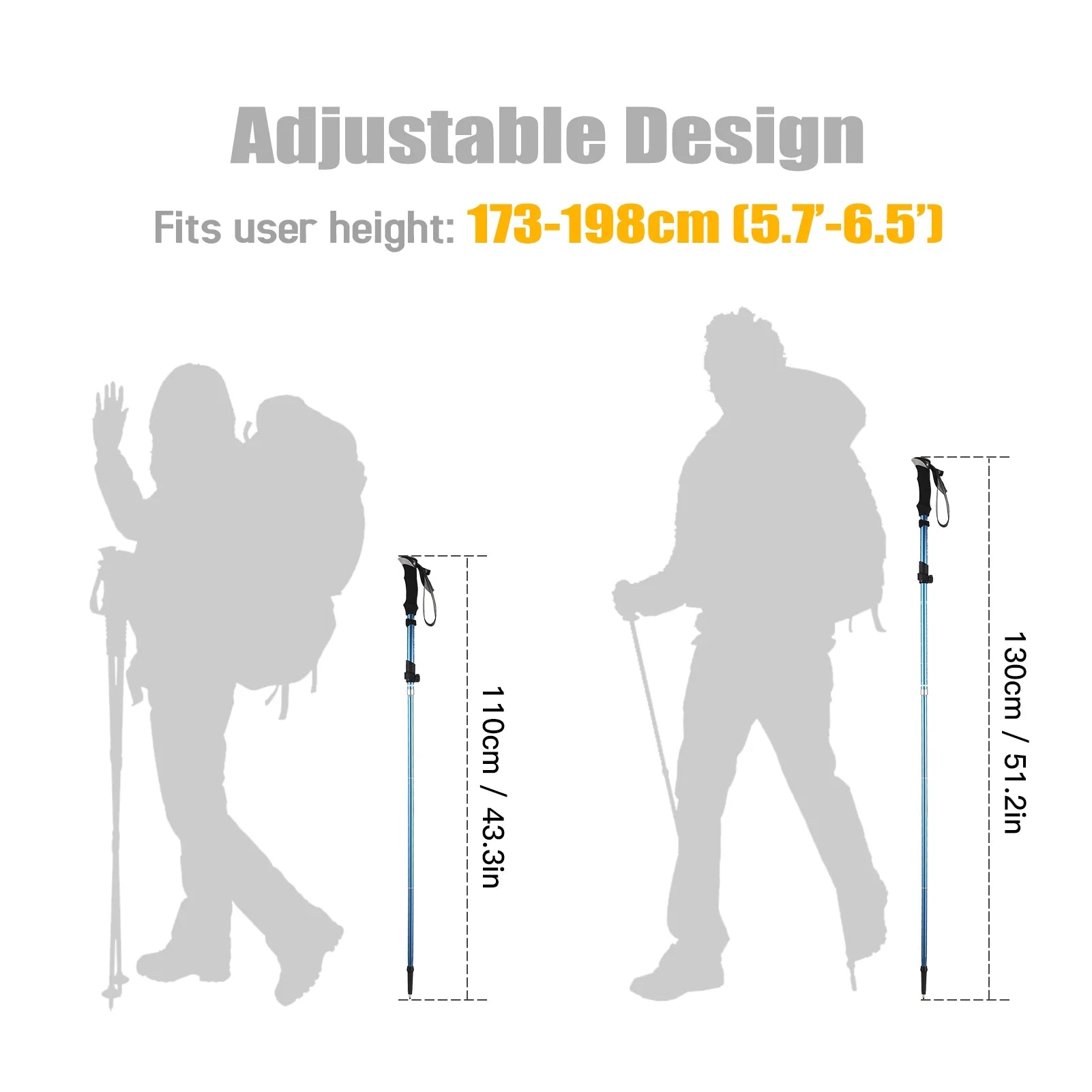 Blue Adjustable Trekking Pole J52587