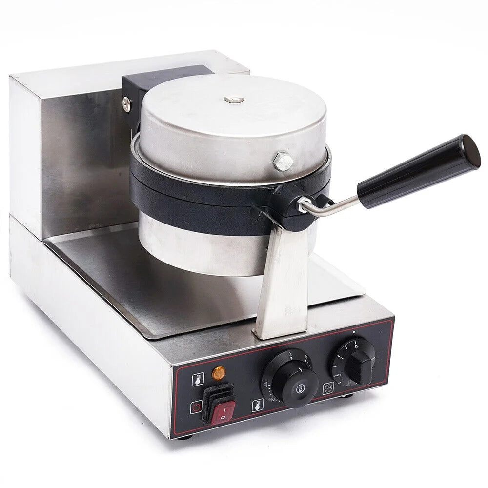 Commercial Electric Nonstick Waffle Maker 1000W Silver and Black A522742