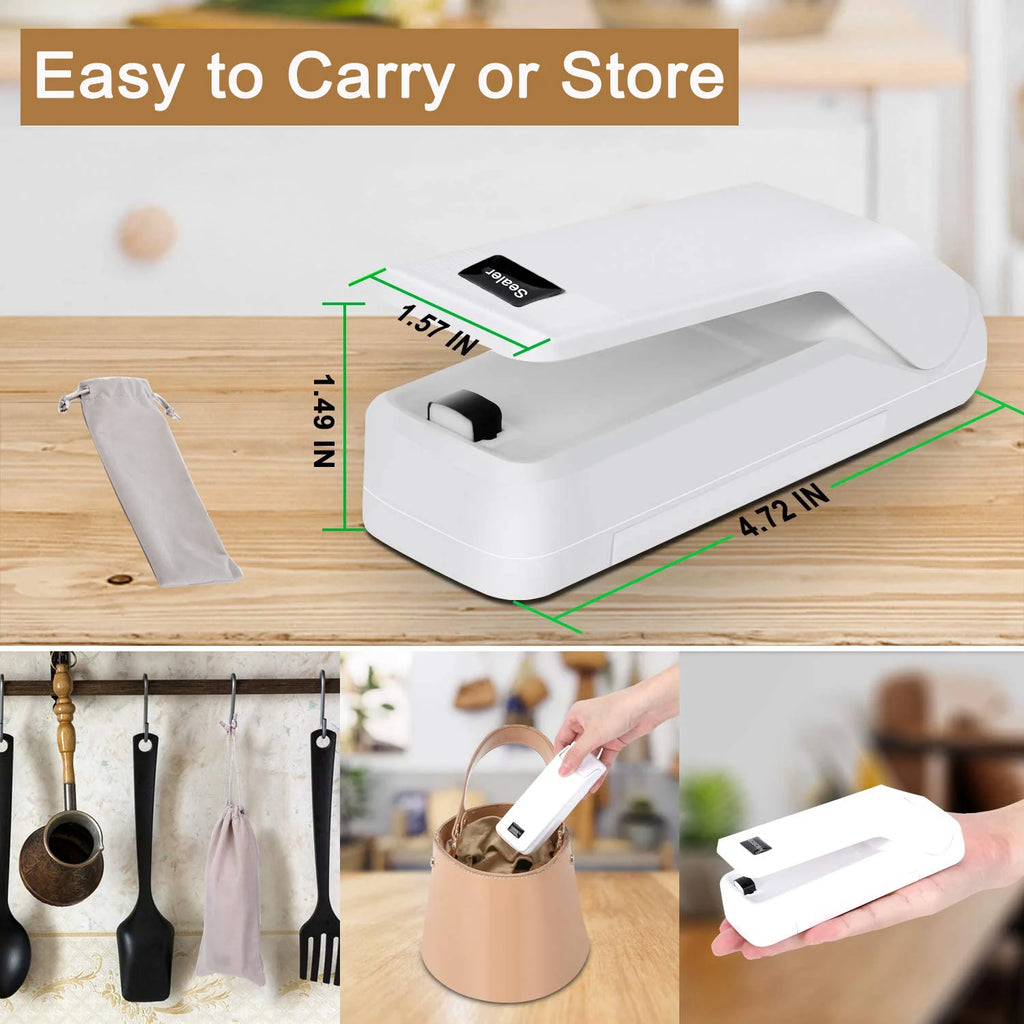 Rechargeable 4-in-1 Handheld Heat Sealer with Cutter Z587802