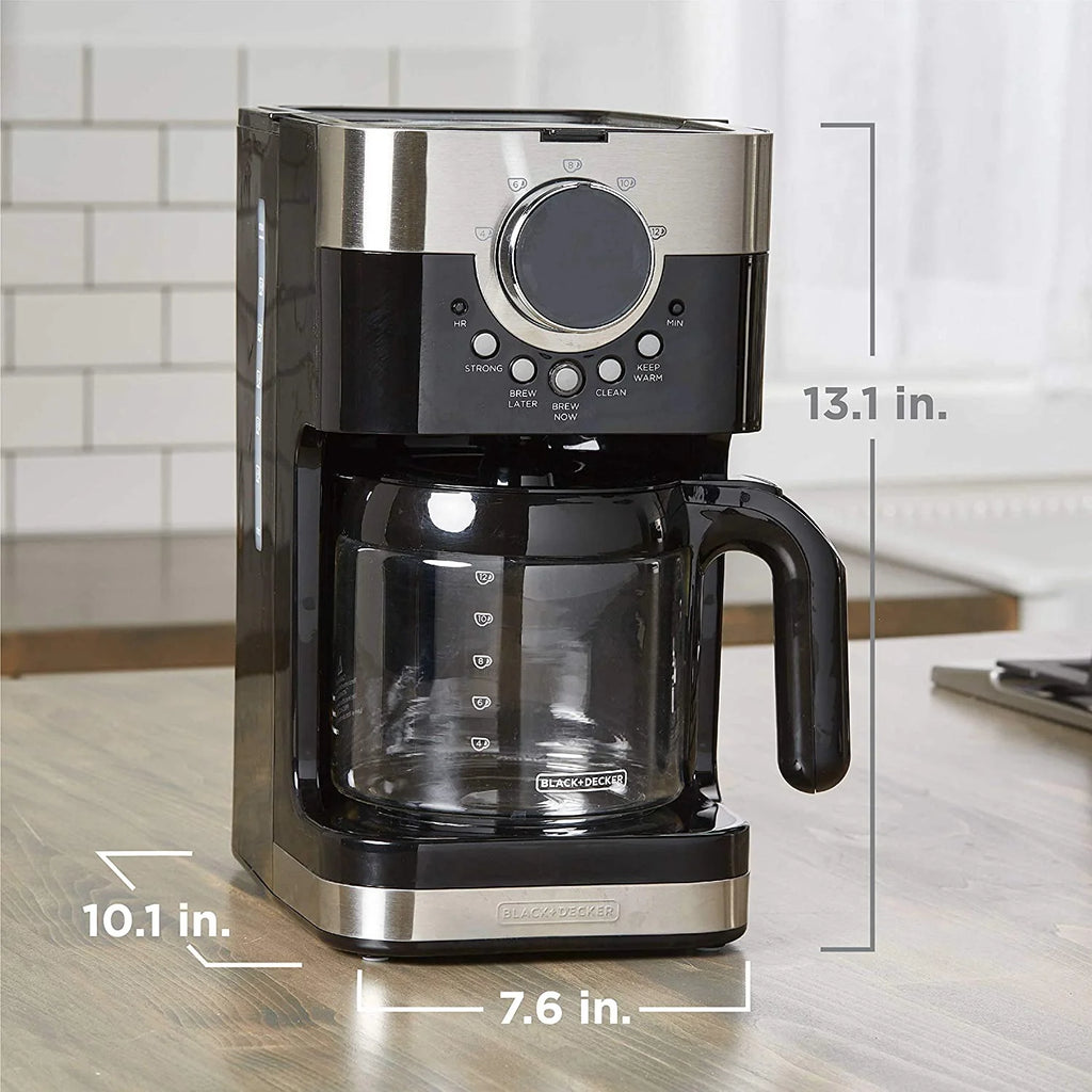 12 Cup Programmable Stainless Steel Coffee Maker T502