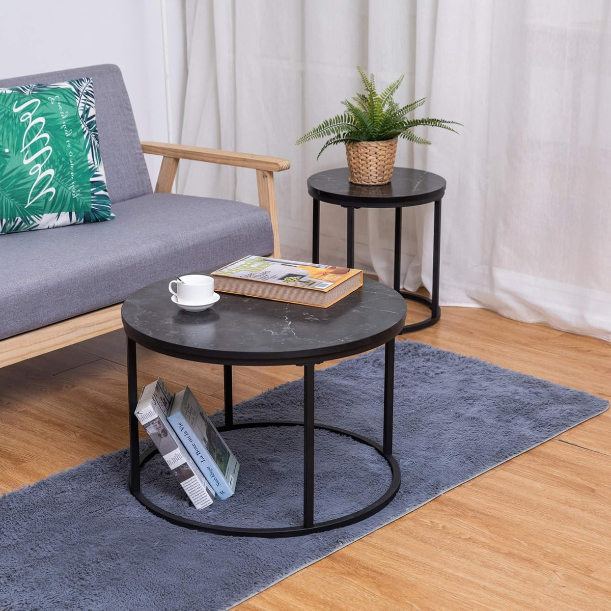 Black End Table Set of 1 Q2287