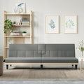 Dark Gray Fabric Sofa Bed with Cup Holders N54093