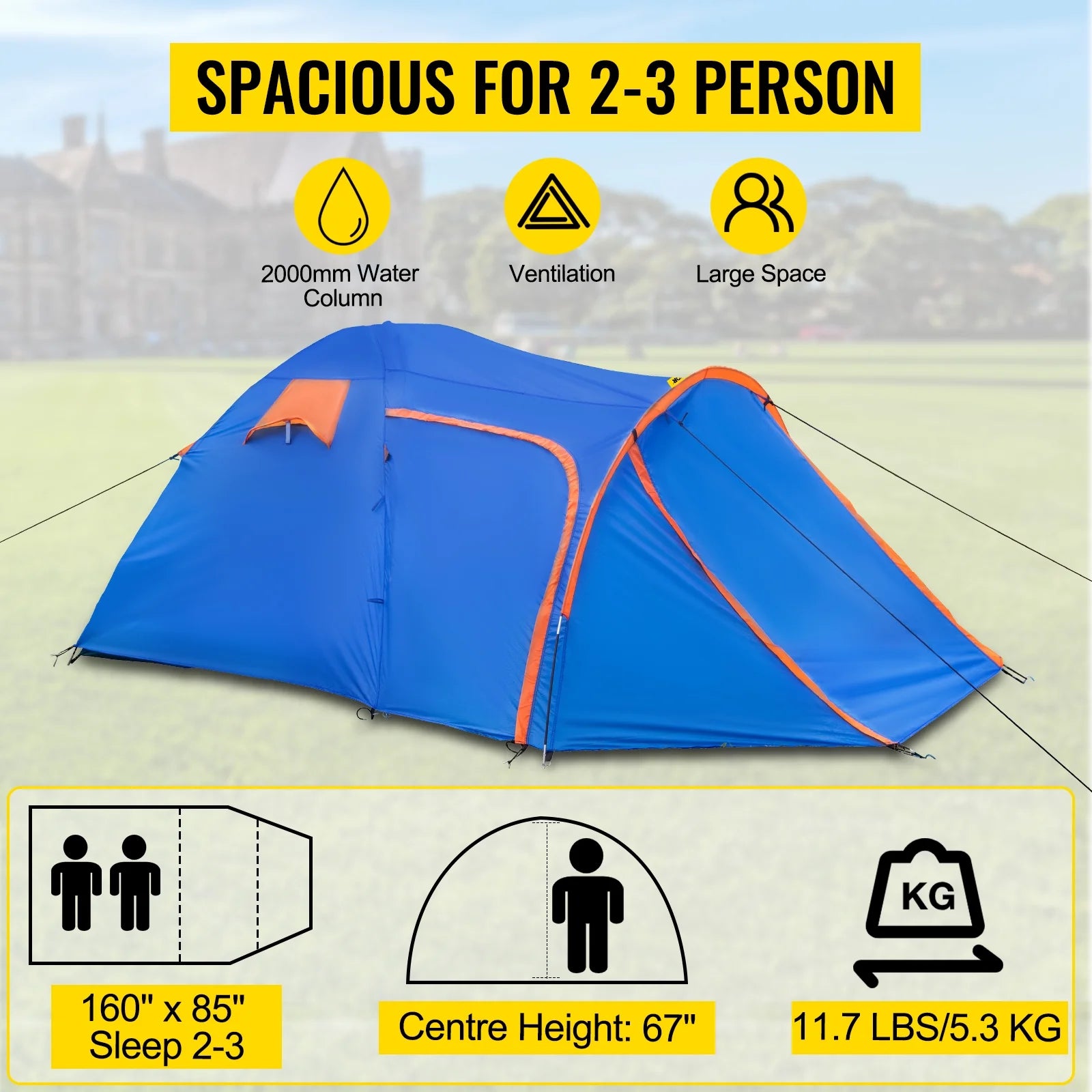 Waterproof Motorcycle Camping Tent with Motorcycle Port N536
