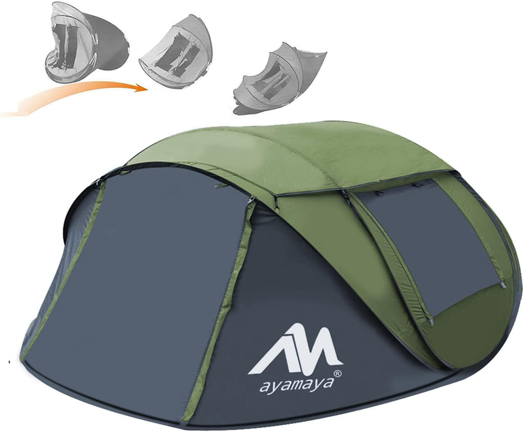 Pop Up Tent 4 Person Waterproof Instant Tent with Skylight L44538