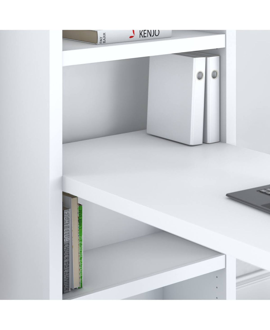 Pure White Bookcase Desk I381714