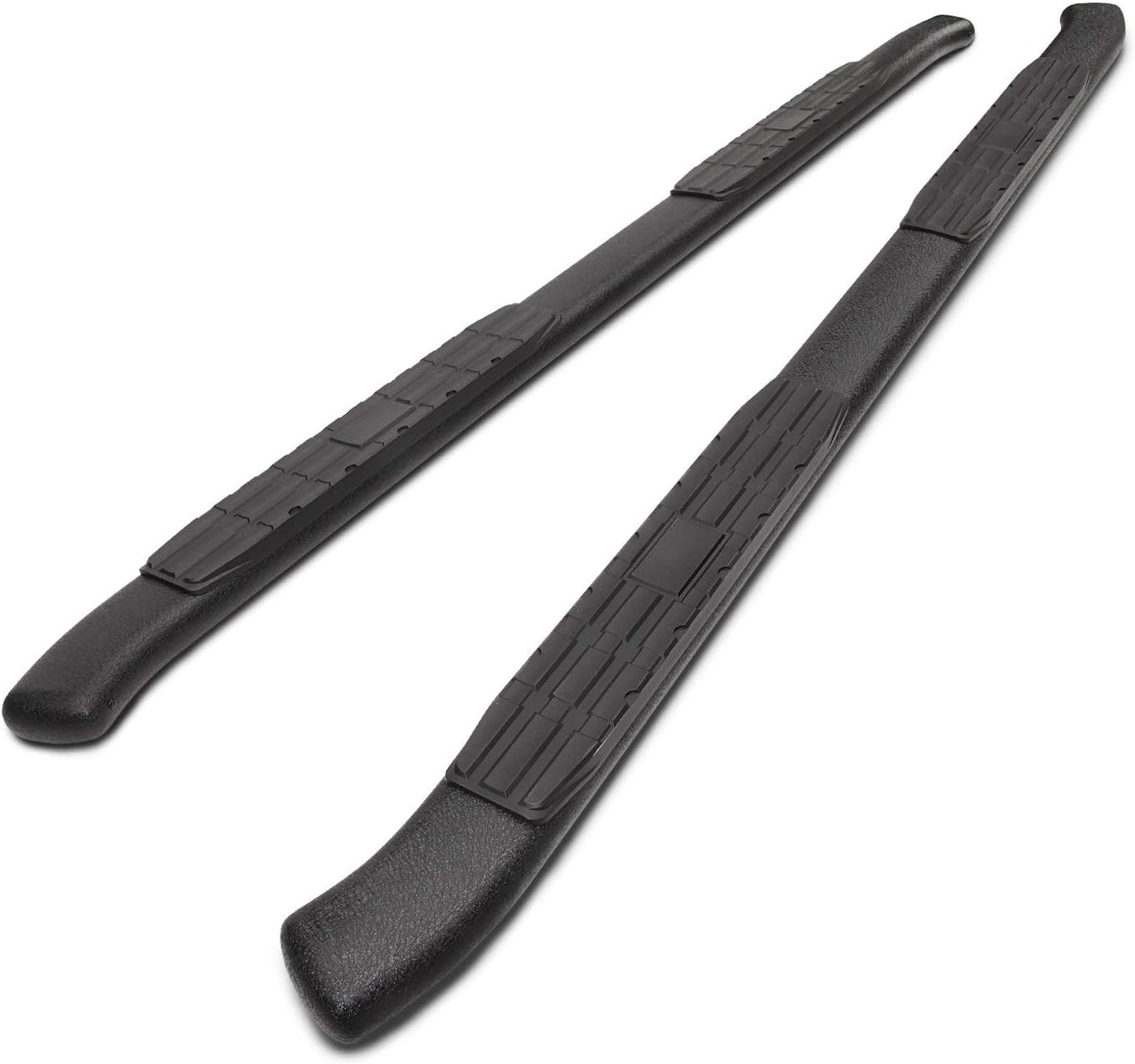 Black Oval Bend Texture Nerf Bars Running Boards for Toyota Tundra Double Cab Pickup Truck (2 Pieces) F616490
