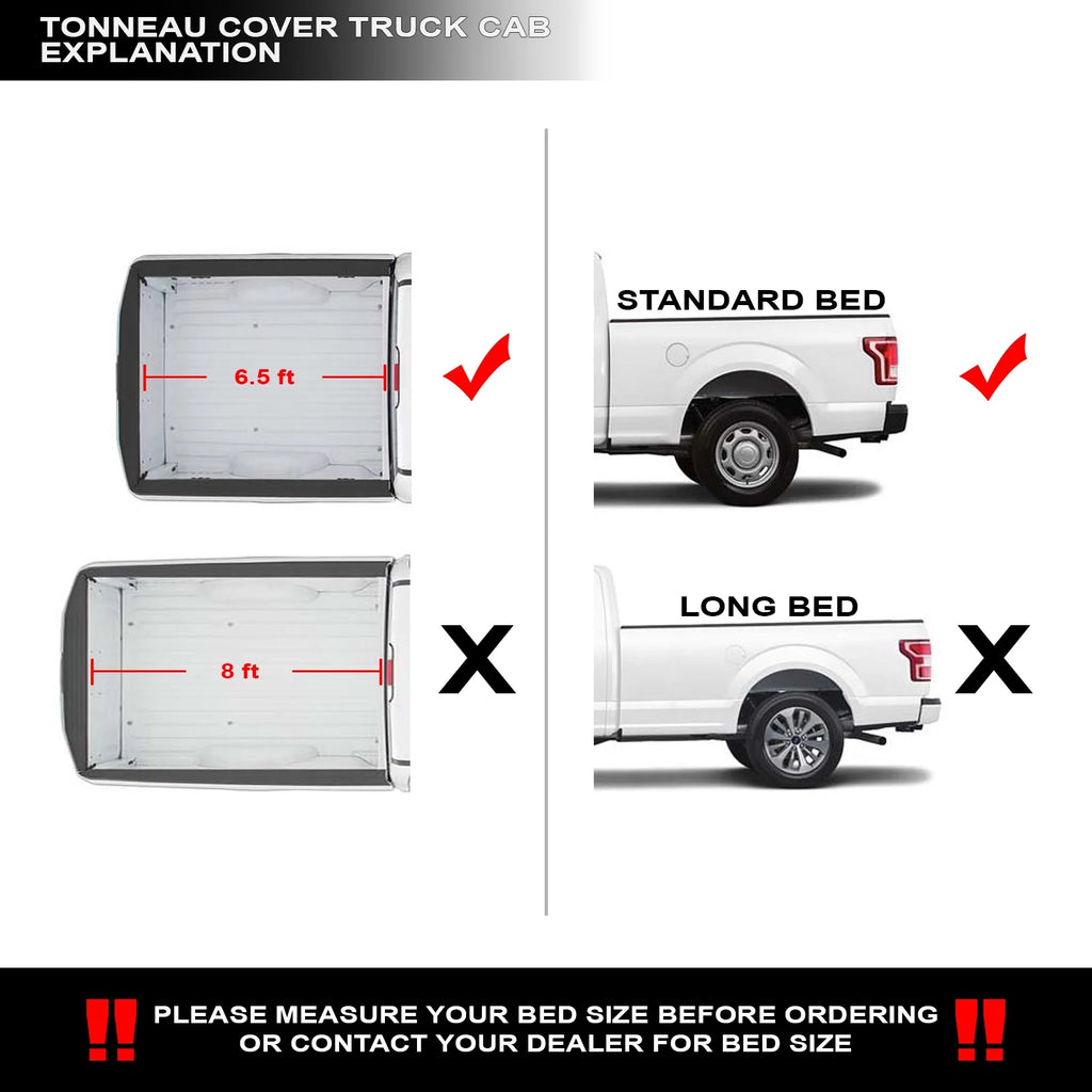 Lock And Roll Up Tonneau Cover Black 6.5 Feet Short Bed M25245