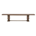 Antique Walnut Wood Dining Bench F2933