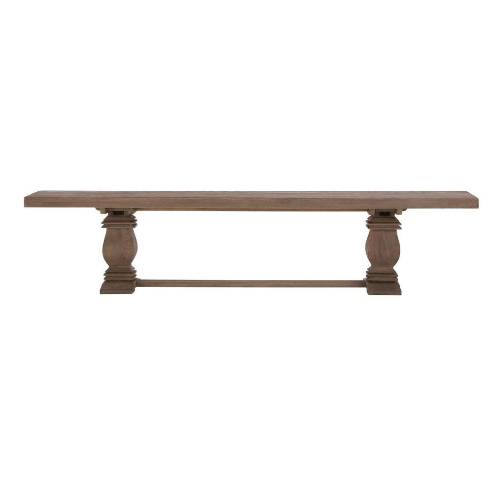 Antique Walnut Wood Dining Bench F2933