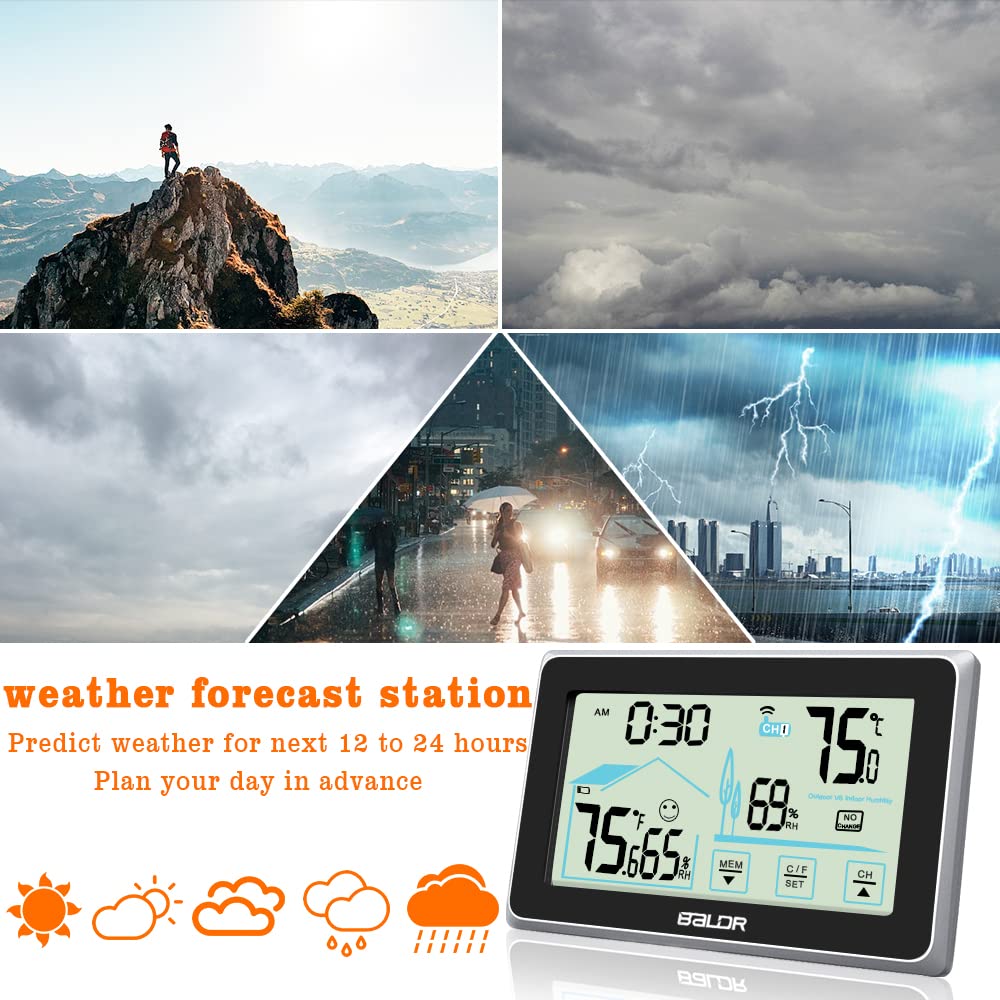 Wireless Indoor Outdoor Weather Station with Atomic Clock W4726