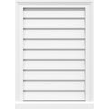 PVC Vertical Surface Mount Gable Vent with Brickmould J39861