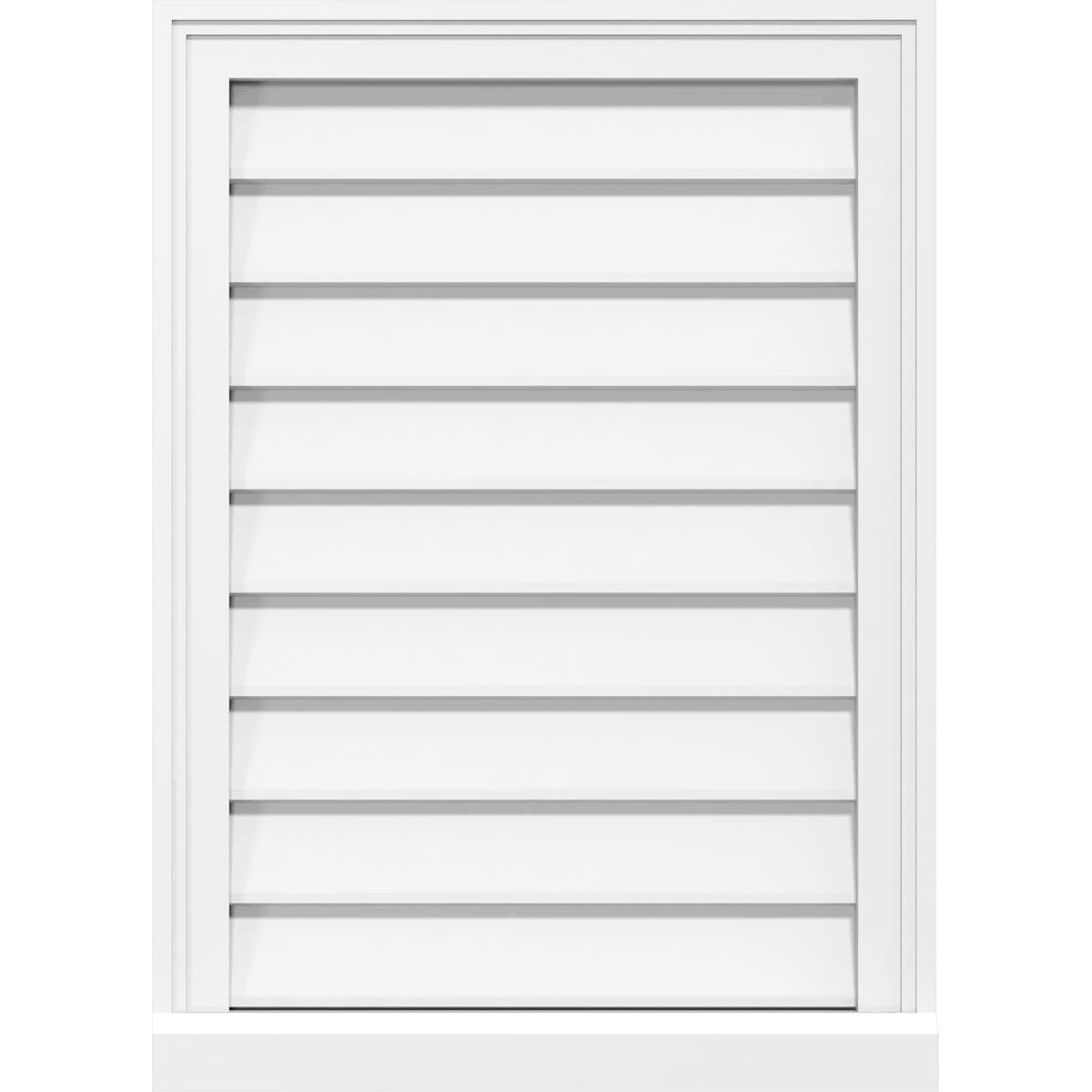 PVC Vertical Surface Mount Gable Vent with Brickmould J39861