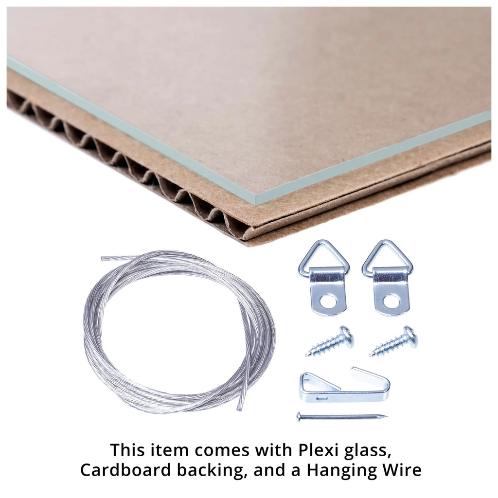 16x20 Inch Hard Maple Picture Frame with Plexi Glass L860
