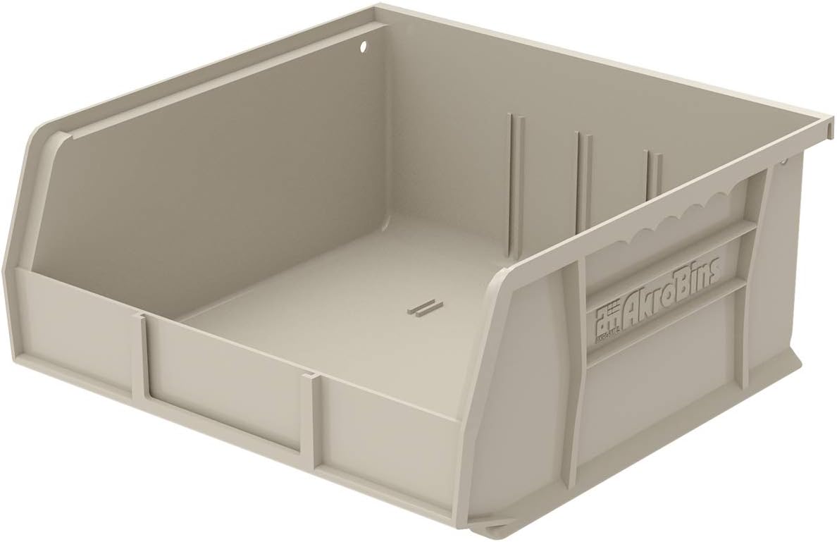 Plastic Storage Bin Hanging Stacking Containers, 11-Inch x 11-Inch x 5-Inch, Blue, 6-Pack U956241