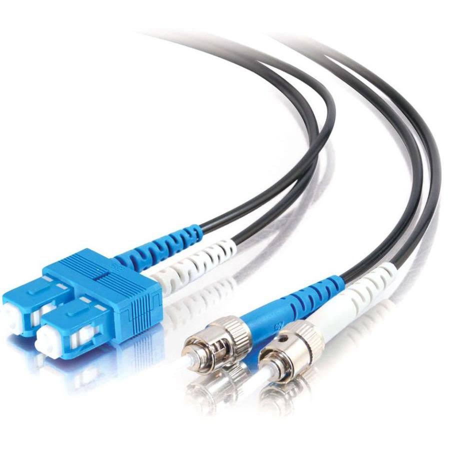 10m SC-ST 9/125 OS1 Duplex Single-mode Fiber Optic Cable Black P170