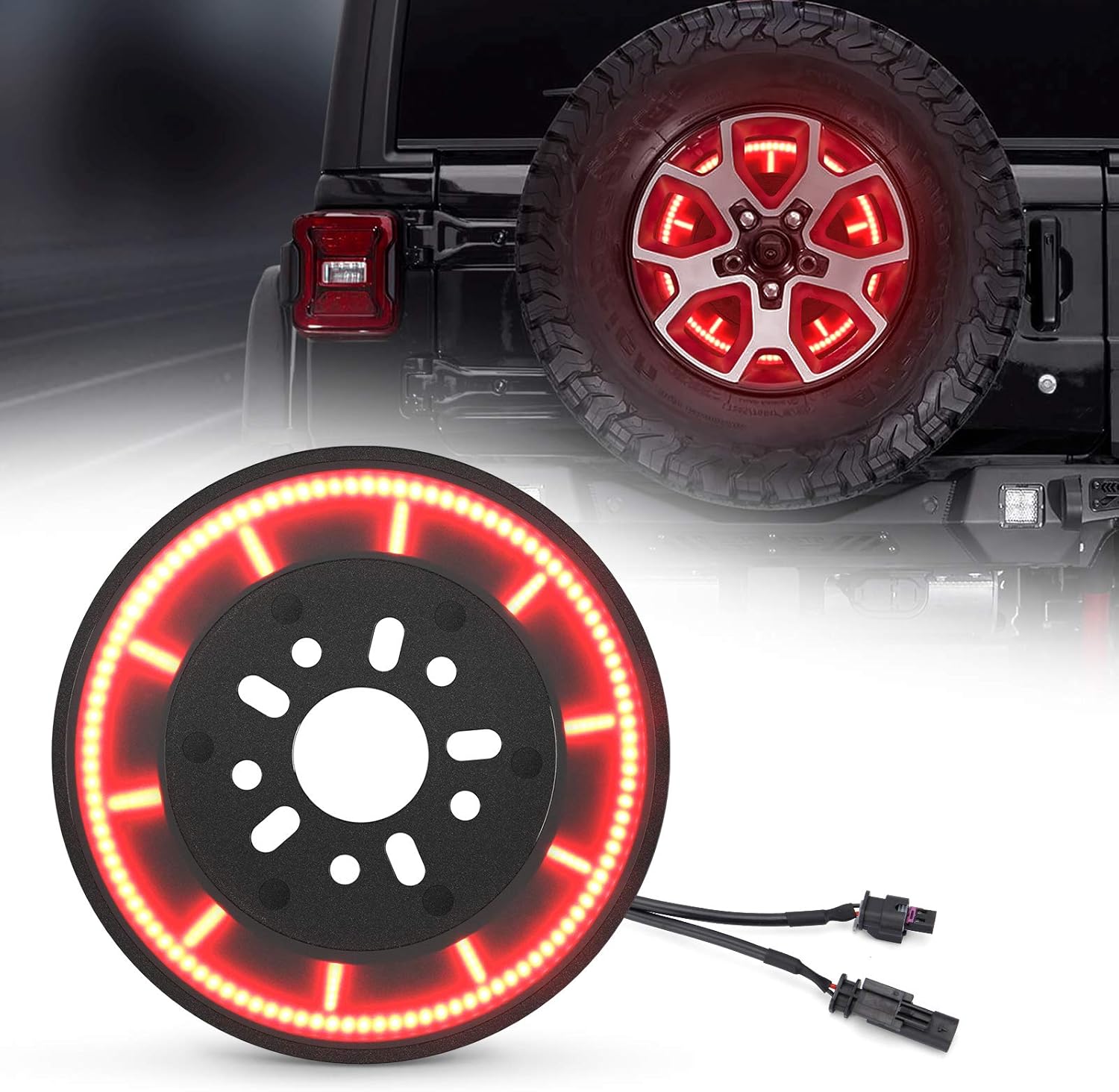 Spare Tire Brake Light with Back Up Camera Pack of 2 E928606
