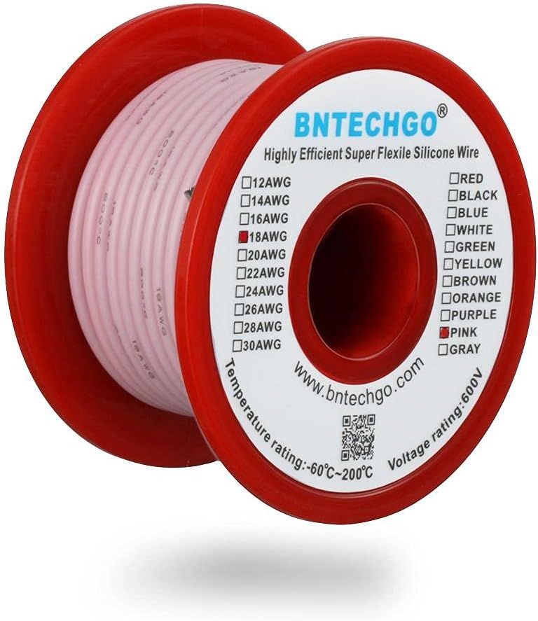 18 Gauge Silicone Wire Kit 7 Color Each 50 ft Stranded Tinned Copper Wire Pack of 2 C319250