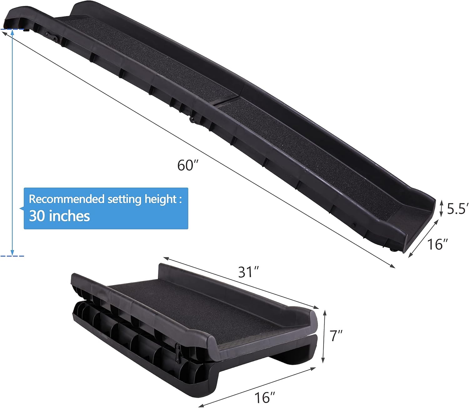 Heavy Duty Portable Folding Dog Ramp for SUV, Truck, Car, Non-Slip H621159