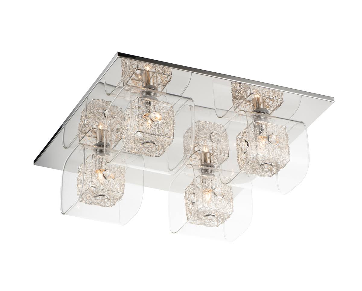 Polished Chrome Flush Mount Light Q6056